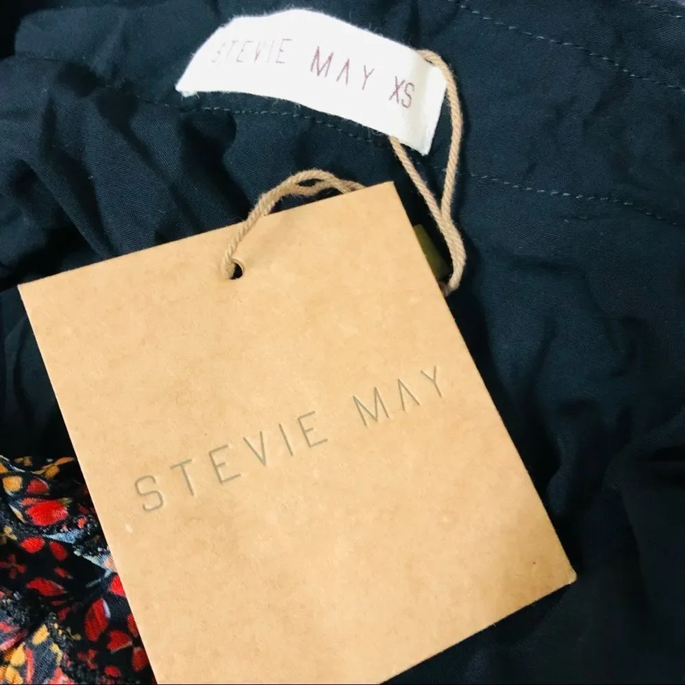 Revolve Stevie May Monarch Butterfly Print Floral Mini Dress XS - Picture 8 of 9